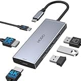 Docking Station to Dual HDMI Monitors Adapter, USB C to Dual HDMI Adapter 4K 60 Hz for Laptops Docking Station Dual Monitor with PD, 3 USB Port Compatible for HP Elitebook,Dell XPS 13 15 etc