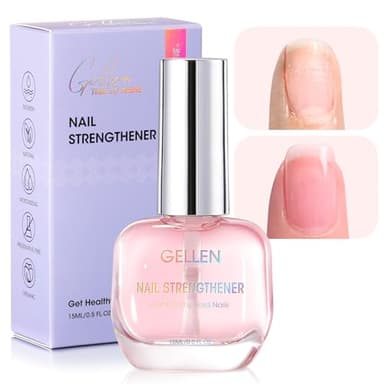 GELLEN Nail Strengthener, 8-In-1 Nail Repair Serum Growth for Thin Brittle Damaged Nails, Non Polish, Air Dry Clear Nail Growth Care Treatment, Keratin Calcium Formula, Cherry Blossom Scent