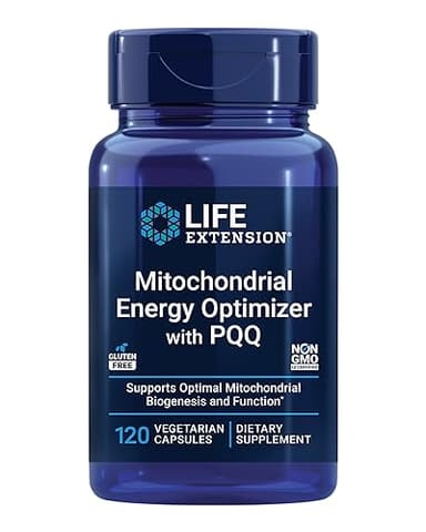 Life Extension Mitochondrial Energy Optimizer with PQQ - Energy Supplement for Healthy Mitochondria - With Taurine, Vitamin B, Pyrroloquinoline Quinone - Gluten-Free, Non-GMO - 120 Vegetarian Capsules