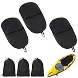 RZJSLSHANHAI 3 Pcs Kayak Cockpit Cover with Adjustable Fixing Strap Kayak Canoe Cockpit Protector 420D Oxford Waterproof Seat Cover,Size M