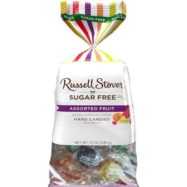 Russell Stover Sugar Free Assorted Fruit Hard Candies, 12 oz. Bag
