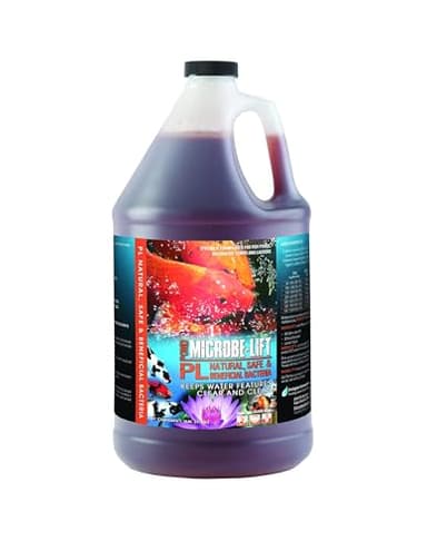MICROBE-LIFT PL Pond and Outdoor Water Garden Cleaner, Safe for Live Koi Fish, Plant Life, and Decor, 1 Gallon