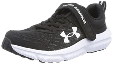 Under Armour Boys' Pre School Assert 10 Alternate Closure, (001) Black/White/White, 12K, US