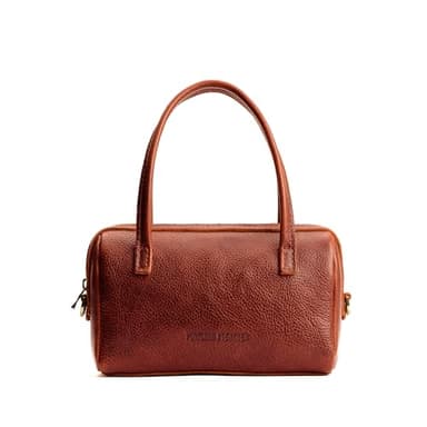 Portland Leather Goods Sloan Doctor Bag – Leather Purse with Adjustable & Removable Crossbody Strap & Zipper Closure – Handmade from the Finest Full-Grain Hides – Small, Nutmeg