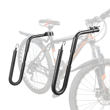 Mosxoed Bicycle Surfboard Racks, Bike Surf Board Compatible with Shortboards, Longboards, SUP Paddleboards, Outdoor Sports Surfing Wakeboard Carrier Mount for Bike, Quick Release Bars