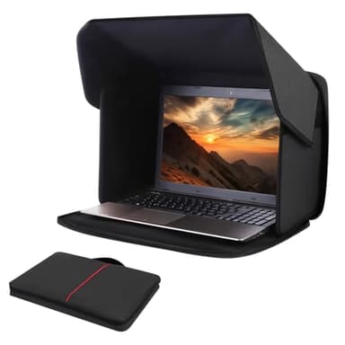NAVASURE Laptop Sun Shade for Working Outside - Foldable Sun Glare Shield & Privacy Hood for Outdoor Workers, Travel, Camping - Fits 15-16 inch Laptops(Patent Pending)