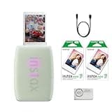 Fujifilm INSTAX Mini Link 3 Smartphone Printer | Sage Green Bundled INSTAX Mini Instant Film | 20 Exposures + Microfiber Cleaning Cloth (3 Items)