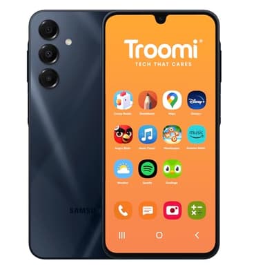 Troomi Phone for Kids and Teens – Galaxy A16 – Parental Controls, GPS Tracking, Text Monitoring & Content Filtering, 10,000+ Apps – Monthly Service and Activation Required