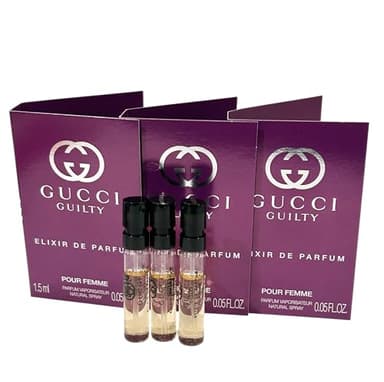 Gucci Guilty Elixir Sample Perfume Women Elixir Parfum Sample Pour Femme Spray 1.5 ml / 0.05 oz - set of 3