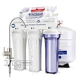 iSpring RCC7AK, NSF Certified, 75 GPD, Alkaline 6-Stage Reverse Osmosis System, pH+ Remineralization RO Water Filter System Under Sink, Patented Top-Mounted Faucet Design for Easy Installation