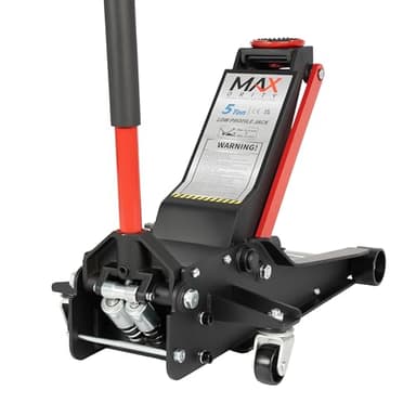 Maxority 5-Ton (11000lbs) Low Profile Hydraulic Super Heavy-Duty Steel Floor Jack with Dual Pistons Quick Lift Pump, Home and Workshop Car Maintenance for Various Vehicles (Red, 5 Ton Low Profile)