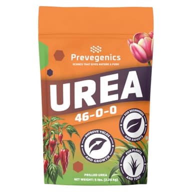 Urea 46-0-0 | (5 Ibs.) | Urea Fertilizer | Spray Grade Fertilizer | Use on Trees, Shrubs, Vegetables, Flowering Plants, and Turf