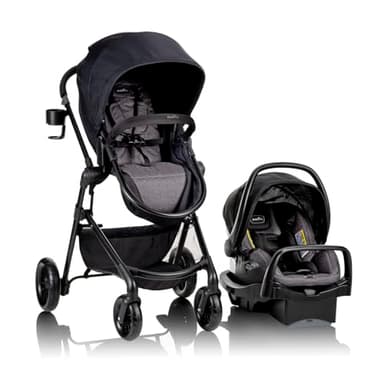 Evenflo Pivot Modular Travel System with LiteMax Preemie and Infant Car Seat (Casual Gray)