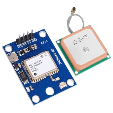 YELUFT 1pcs GY-NEO6MV2 NEO-6M GPS Module Flight Control Module Support 3.3V-5V Power Supply with Ceramic Antenna for Arduino, STM32, Raspberry Pi, ESP32