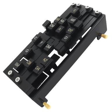 HARSKIYER Guitar Chord Presser, Guitar Trainer for Beginners, 9 Preset Chords Helper, Portable Clip-On Learning Tool