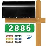 Reflective 911 Address Sign SIDE MOUNTED - Custom Address Plaque,House Number Sign Plaque for House,Mailbox Post,Fence Excellent for Emergency 12'' x 3.9'' (EGP 02)