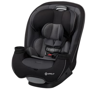 Safety 1st Grow and Go All-in-One Slim Convertible Car Seat, Rear Facing, 5-40 lbs, Forward Facing (30–65 lbs), High Back Booster Seat 40-100 pounds, Black Phantom