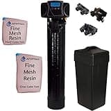 AFWFilters Fleck IRON Pro 2 AFW Filters Combination Water Softener Iron Filter 5600SXT Digital Metered Valve for Whole House (48,000 Grains, Black)