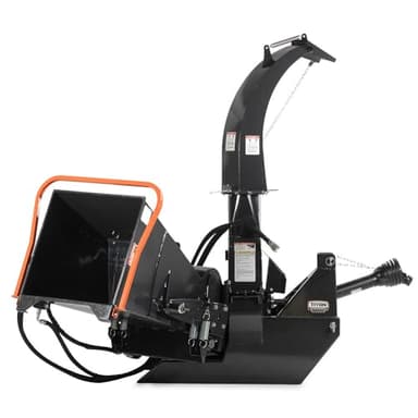 Titan Attachments Pro Series 3 Point Wood Chipper for Tractors Up to 100HP, Hydraulic Feed Fits 6" Cutting Capacity, Cat 1 Tractors with 540 RPM, Adjustable Discharge Chute