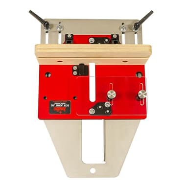 JessEm 06300 Precision Box Joint Jig for Router Tables, Professional Woodworking Jig for Perfect Finger Joints with 1/4", 3/8", 1/2" Aluminum Indexing Keys and Smooth Bearing Glide System