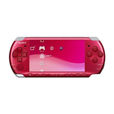 Sony PlayStation Portable (PSP) 3000 Series Handheld Gaming Console System - Red (Renewed)