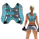 Prodigen Weighted Vest for Women and Men 12 Lbs with Reflective Stripe and Double Adjustable Buckle Straps Weight Vests for Strength Training, Jogging, Cardio, Weight Loss, Muscle Building, Blue