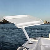 Boat Cutting Board Bait Table with Rod Holder Mount Fish Cleaning Table Fillet Fish Board with Plier Storage and Knife Slot for Boat Cutting Pontoon Boats Kayaks