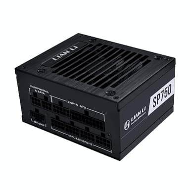 Lian Li SP V2 750 Watt SFX Form Factor Power Supply with Native 12V-2x6 Cable - Low Noise - 80+ Gold Efficiency - ATX 3.1 & PCIe 5.0 Compliant - 92mm FDB Fan - 10-Year Warranty - Black (SP750G.B)