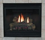 Empire Deluxe 36" Direct-Vent LP Millivolt Fireplace - Propane, Includes Log Set, Contour Tube-Style Burner, Hand-Painted Ceramic Fiber Log Set, Natural Dancing Flame