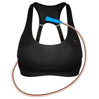 The Original WineRack Booze Bra Flask - Adjustable Design - Holds 25oz of Booze (Black, Medium)