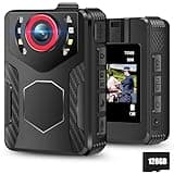 Body Camera with Audio and Video Recording: 1080P FHD Body Cam with IR Night Vision Video Recorder, 10HR Battery, 2.0” Screen, 128GB Wearable Bodycam for Personal Civilians, Police Law Enforcement