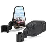 KEMIMOTO UTV Side Mirrors, UTV Rearview Mirrors Compatible with Pro-Fit Polaris Ranger General Can-Am Defender Maverick Trail, 3-axis Rotation Breakaway Rear View Accessories