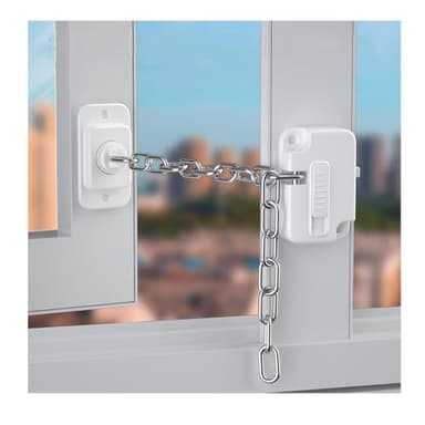 OHAOLYLE Window Locks,Window Restrictor Locks for UPVC,Window Safety Locks for Child Pets Safety,Self Adhesive,Adjustable Window Lock No Drilling for Metal, Wooden, Sliding Window(2PCS)