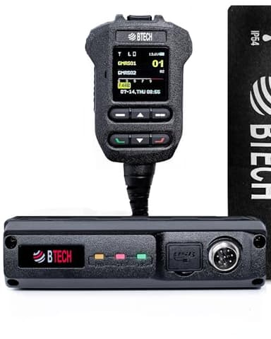 BTECH GMRS-50PRO IP54 Weatherproof 50-Watt GMRS Base Station Radio with Bluetooth, GPS, NOAA, and Advanced Features, Dual Band (VHF/UHF) Scanner, Long Range Two-Way GMRS Walkie Talkie