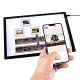 DGODRT Slide Viewer Light Box for Scan Old Slide Negative Film Scanning, Artist Sketching, A4 Ultra-Thin Light Box Scanner with 3 Adjustable Brightness, USB Powered