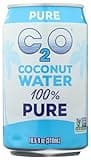 C2O Pure Coconut Water | Plant Based | Non-GMO | No Added Sugar | Essential Electrolytes | 10.5 Fl Oz (Pack of 24)