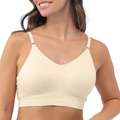 Underoutfit Full Coverage Bra - Wireless, Everyday Comfort Bra with Adjustable Straps Sand