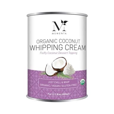 Mementa Inc Coconut Whipping Cream, Vegan, Lactose Free Whipping Cream, 400ml, 13.5 Fl Oz (Pack of 3) - Ideal for Chefs, Desserts, Vegans, Non-Dairy Enthusiasts