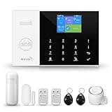 PGST WiFi+GSM/4G Home Smart Alarm Security System Kit,DIY Wireless Burglar Alert System,Motion Detector,Remote Control,Door Window Sensor,Smart Life Tuya APP Control,NO Monthly Fees