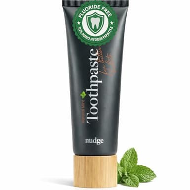 Nudge 10% Nano Hydroxyapatite Toothpaste, Enamel Friendly Advanced Clean, Vitamin E, Fluoride-Free, SLS-Free, Mint, 4.5 oz
