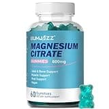 Bumjazz Magnesium Citrate Gummies 600mg Magnesium Potassium Supplement - High Absorption Magnesium for Calm Mood & Rest Support - 60 Count