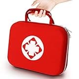 299PCS First Aid Kit Portable Red Camping Essentials Multiple Purpose Survival Kits Plus Case Emergency Set Outdoor Backpacking Gear Suitable for Hiking School Car Home YIDERBO