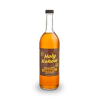 Holy Kakow Cafe Organic Caramel Syrup - Caramel Coffee Syrup, Organic Syrup for Coffee, Caramel Syrup for Coffee, Add to Latte, Cocktail and Shake, Real Food Ingredients, Specific Flavor - 750ml