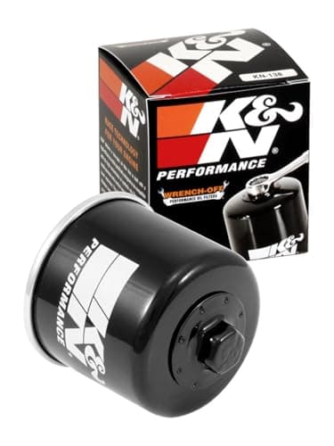 K&N Motorcycle Oil Filter: High Performance, Premium, Designed to be used with Synthetic or Conventional Oils, Wrench Off Nut: Fits Select Suzuki Motorcycles, KN-138