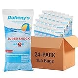Doheny's Super Pool Shock | Pro-Grade Chlorine Shock, Quick-Dissolving, Fast-Acting 68% Cal-Hypo Granular Pool Shock | 24 x 1lb Bags, Proudly Made in The USA