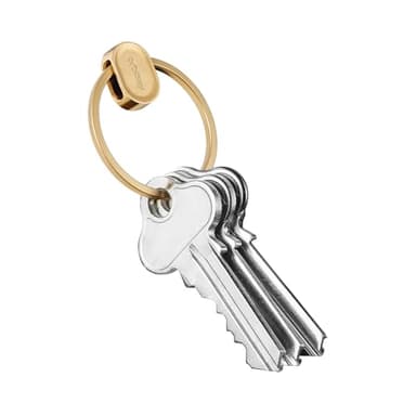 Orbitkey Ring V2 Quick Release Key Ring – Easy-to-Use Key Holder with Secure Locking Mechanism – Minimalist Keychain Organizer for Everyday Use – Durable, Slim & Pocket-Friendl (Yellow Gold)