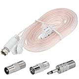 for Bose Wave, Ancable 75 Ohm F Type Male with Coax Adapter Compatible with Yamaha Pioneer Onkyo Indoor Home Stereo Receiver Audio Home Theater Receiver
