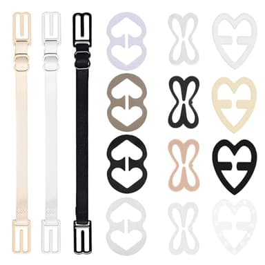 FIVEGOGO Bra Strap Clips Holders, Bra Clips to Make Racerback, Bra Strap Holders for Slipping, Bra Clips for Conceal Hide Straps - Bra Converter Cleavage