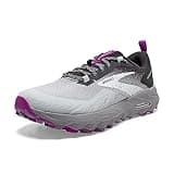 Brooks Women’s Cascadia 17 Trail Running Shoe - Oyster/Blackened Pearl/Purple - 8.5 Wide