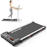 Elseluck Walking Pad, Under Desk Treadmill for Home Office, 2 in 1 Portable Walking Pad Treadmill with Remote Control, Walking Jogging Machine in LED Display